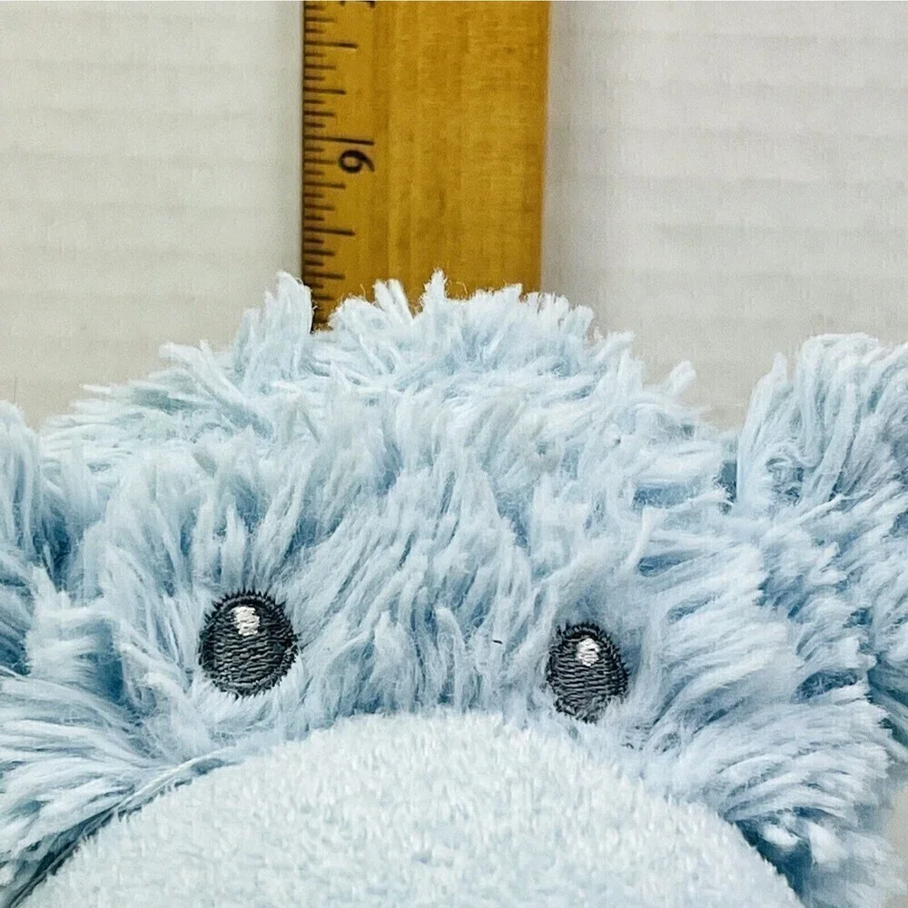 Aurora Baby Light Blue Polar Bear Plush Shaggy Floppy Ribbed Feet Stuffed Animal